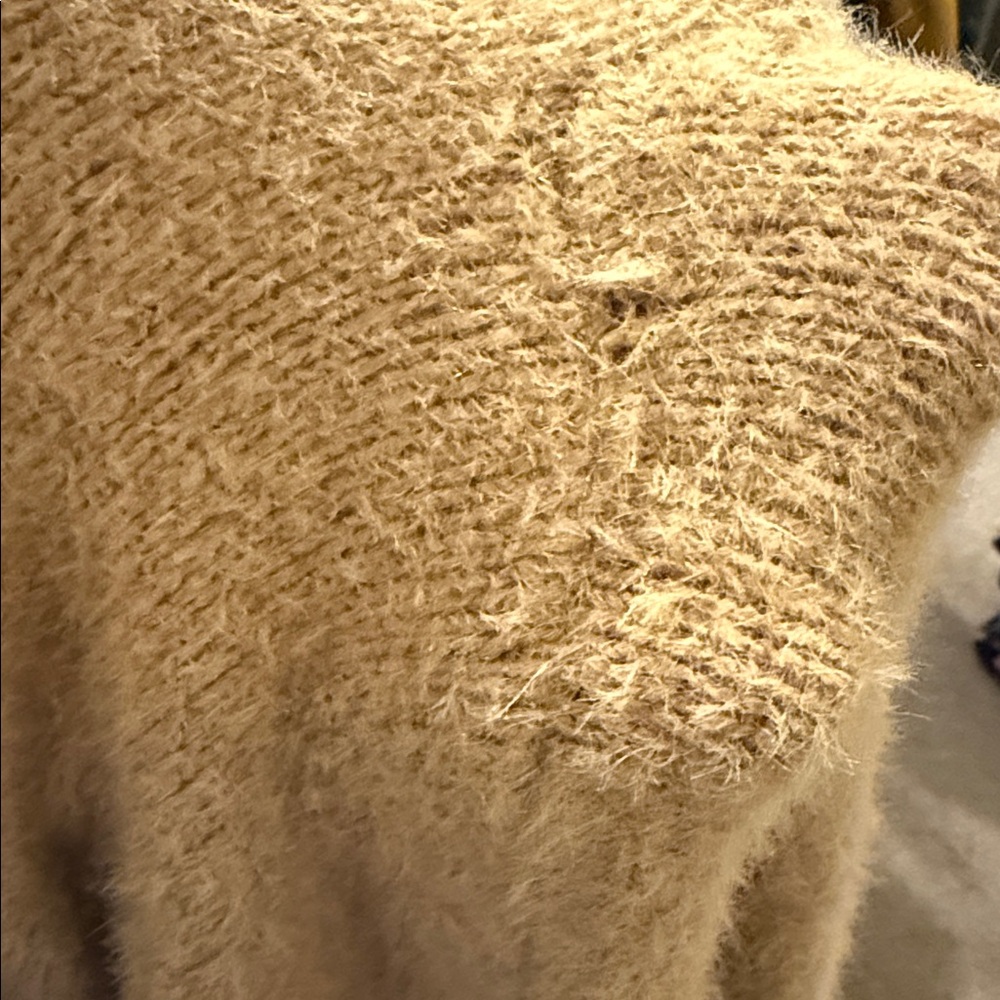 Sleeping on Snow by Anthropologie Camel Open-Front Cardigan - Picture 7 of 9